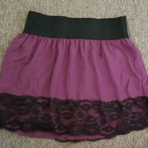 Stooshy Purple Skirt Lace Details Casual